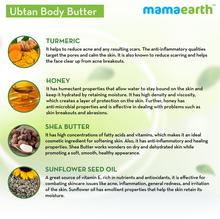 Mamaearth Ubtan Body Butter, For Dry Skin, With Turmeric & Honey, For Deep Nourishment – 200g