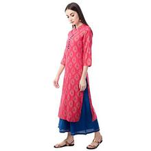 NEW4U Women's Rayon Printed Kurta With Palazzo Set