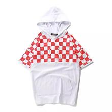 Summer Hooded Short-Sleeved T-shirt Men - White