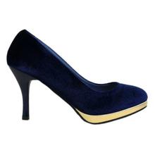 DMK Blue Suede Pump Heels Stilettos Shoes For Women