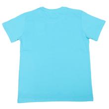 Light Blue Oxemberg Printed Cotton T-shirt For Men