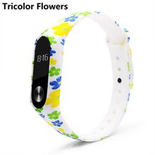 BOORUI Miband 2 Accessories  mi band 2 strap colored Special Silicone Strap belt for Xiaomi Mi Band 2 Smart Bracelets Smartband