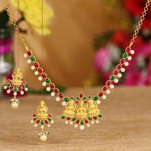 Sukkhi Traditional Gold Plated Temple Necklace Set For Women