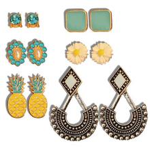 9 Design Vintage Water Drop Crystal Earrings Set For Woman