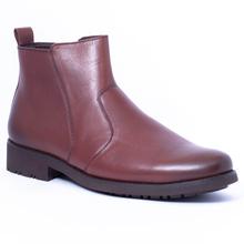 Caliber Shoes Leather Wine Red Side Chain Lifestyle Boots For Men - ( L 477 )