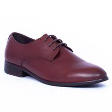 Caliber Shoes Wine Red  Lace-up  Formal Shoes For Men - ( 554 C )