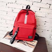Red Colour Cool Letter Casual Shoulder Backpack