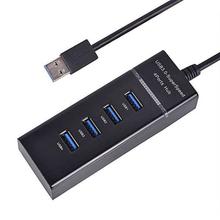 4 Port USB 3.0 Super Speed Hub-Black/Blue