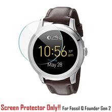 Tempered Glass Screen Protector Anti-Bump Scratch Resistant For Fossil Q Founder