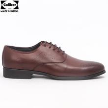 Caliber Shoes Microfiber Wine Red  Lace Up Formal Shoes For Men - (P 443 C)