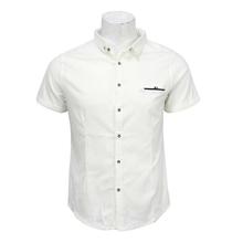 White Front Buttoned Half Sleeve Shirt For Men