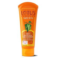 Lotus Herbals Safe Sun 3-in-1 Matte Look Daily Sunblock with SPF 40 for All Skin Types - 100 gm