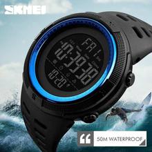 SKMEI 1251 Digital LED 50M Waterproof Sports Watch - Black