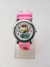 Kitty Rubber Strap Analog Watch with Coloring Book For Kids- Pink