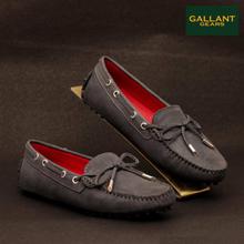 Gallant Gears Dk Grey Leather Loafers For Women - ( HX10 )