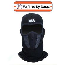 M1 Ninja Full Mask With Air Filter - Black/Grey