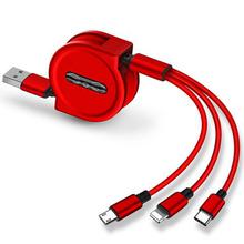 120cm 3 In 1 USB Charge Cable for iPhone & Micro USB & USB C