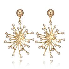 FashionieStore dangler Women eardrop Girls Ear Studs Hoop  Golden Plated Snowflake Rhinestone Studs Earring Alloy Studs Earring Jewelry