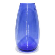 Blue Plain Glass Flower Vase