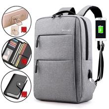 Slim Laptop Backpack With USB Charging Port Bag for Men and Women