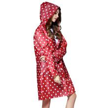 Girl Lady Hooded Raincoat Outdoor Travel Waterproof Riding