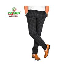 Virjeans Stretchable Cotton Check Black Chinos Pant for Men (VJC 715) 2