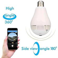 Wireless Panoramic Bulb 360° IP Camera ,1.3MP, Fisheye Vision, Smart Monitoring System