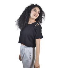 Shangrila Razor Cut Crop T-Shirt For Women