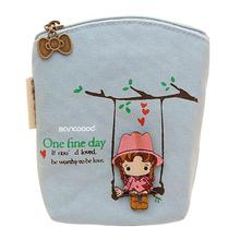 New Adorable Women Canvas Wallet Small Clutch Zip Card Coin Holder Purse Handbag  73Q6