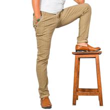 Virjeans Stretchable Cotton Check Chinos Pant for Men (VJC 712) Cream