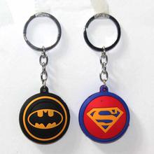 Red/Black Batman Superman Couple Rubber key-chain