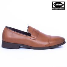 Caliber Shoes Coffee Slip On Formal Shoes For Men (527C)