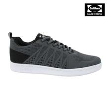 Caliber Shoes Grey Casual Lace Up Shoes For Men- (665)