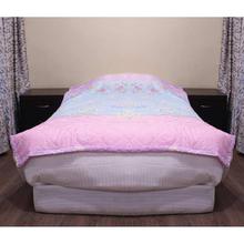 Pink/Blue Floral Single Bed Summer Quilt