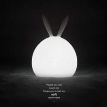Mutil Color Cartoon Rabbit LED Night Light Silicon Soft Lamb USB Charging For Home Decor