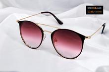 GREY JACK Golden  Frame With Polarized Shaded Pink Lens Sunglasses