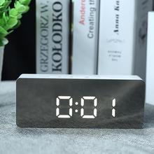 SALE- LED Mirror Alarm Clock Digital Snooze Table Clock Wake