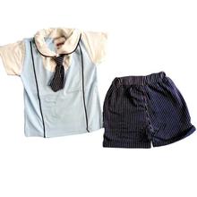 Fanteecy Summer Baby Boy Outfits Cute Gentleman Bowtie T-Shirt +Shorts Set  Kids Clothes