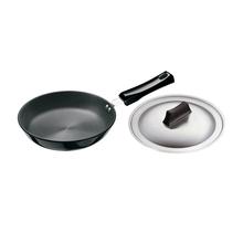 Hawkins Futura Frying Pan With Stainless Steel Lid (Hard Anodized)- 22 cm