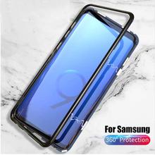 Magnetic Adsorption Aluminum Bumper Case For Samsung S9 Plus