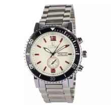 Ultima White/Red Dial Metal Strap Analog Watch For Men