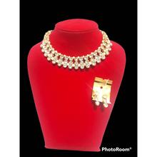 Gold Plated Choker With Moti/Pearl Necklace For Women