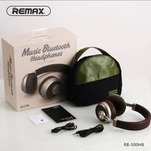 Remax RB-500HB Stereo Wireless bluetooth Earphone Headset Music Headphone HD Sound Microphone - Black