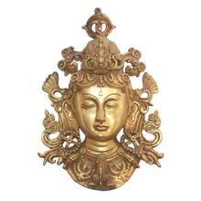 Golden 8" Shiva Head Statue For Decor