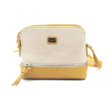 David Jones Yellow/Beige Two Toned Cross Body Bag For Women