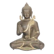 Grey 13'' Lord Buddha Decorative Statue