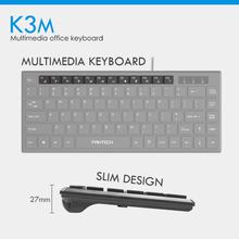 Fantech K3M Ultra Slim Wired Office Keyboard With 87 Keys For Notebook Laptop Pc Suitable for Office