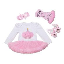 Newborn Baby Girl Clothes Brand Baby 4Pcs Clothing sets Tutu Romper