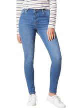 Blue Plain Skinny Denim Jeans For Women