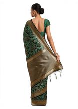 Stylee Lifestyle Green Banarasi Silk Jacquard Saree  - 2079